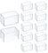 sourcing map 12 Pcs Silicone Chair Leg Floor Protectors 1.2 x 2 Inch Non-Slip Chair Leg Caps Covers, Rectangle Furniture Leg Protectors for Hardwood Floors Reduce Noise and Scratches, Clear
