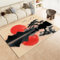 Teppich China Sonnenuntergang Reflexion Tuschemalerei Bedruckt Teppiche rutschfest Teppich 160 x 230 cm für Zuhause Wohnzimmer Restaurant Küchenläufer Farbe waschbare Fußmatte kurzfloriger