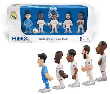 MINIX - Real Madrid - 5er Pack - Sammelfiguren 7 cm - B (Courtois/Vinicius/Bellingham/Carvajal/Mbappé)