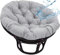 Hoowarm Rundes Papasansessel Kissen wasserdicht Sitzkissen Hängesessel Outdoor/Indoor Bodenkissen Kissen für Schwenksessel, Korbsessel Outdoor Gartenmöbel Sitzauflage Auflage(#5,160cm/62.99in)