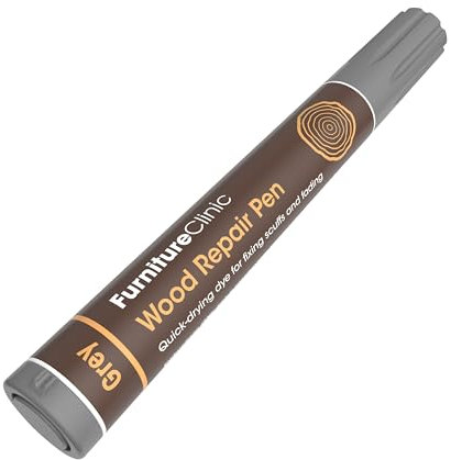Furniture Clinic Wood Repair Pen - Scratch Repair - Quick Drying - Furniture Touch-Up Marker - for All Types of Wood (Grey)