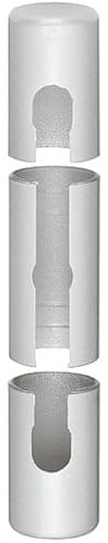 cyclingcolors 2x Couvre gond cache paumelle fenêtre porte portail Charnière Capuchon Protection Meuble Douille, 20mm blanc longueur 119mm plastique