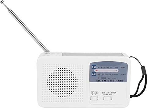 Steowsey Radio d'urgence avec Manivelle Solaire et Manivelle Auto-AlimentéE, Batterie USB Recharge FM/AM Radio LED Lampe de Poche Chargeur de TéLéPhone