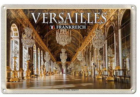 Blechschild | Versailles | Frankreich | Schloss | Spiegelsaal | 18 cm x 12 cm