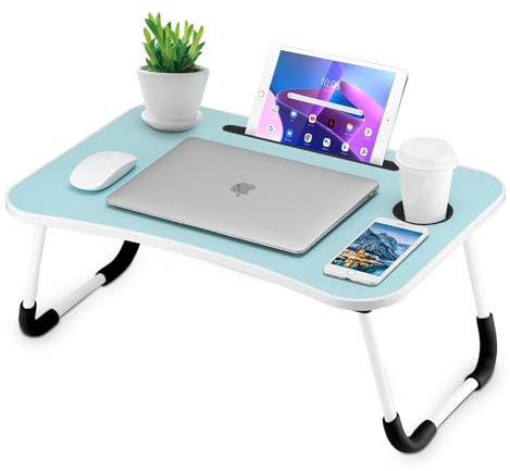 Domínio Metálico Portale pieghevole Lato Tale, multifunzionale ergonomico con porta Talet in metallo, per letto, divano o ufficio, blu