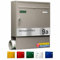 AL Briefkasten Systeme Basic-Line 1er Briefkasten personalisiert mit Namen Schild Straße und Hausnummer - Postkasten Grau modern mit Zeitungsfach - Gravur wetterfest Wandbriefkasten Zaunbriefkasten
