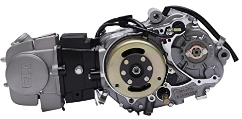 125ccm Motor, 4-Takt 125cc 4 Gang Dirtbike Pitbike Cross Kick Start Einzylinder Engine, Einzylinder-Viertaktmotor mit Luftkühlung und handbetätigter Kupplung
