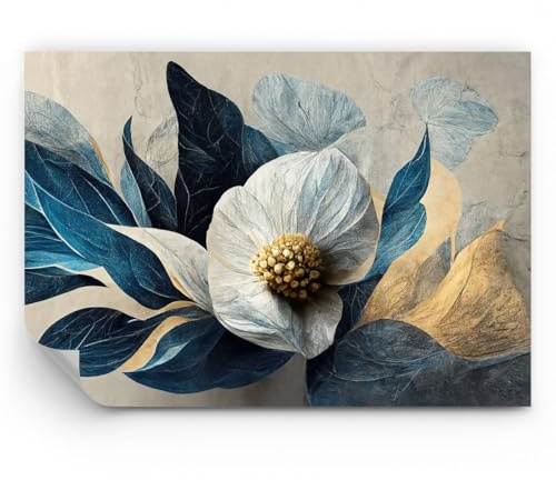 ARTTOR Fotomural 350x256 cm Papel Pintado Botánica Flores - 5594 - WF2 | Flor Elegante Pedazo Premium Sand Papel pintado de vinilo tejido no tejido Decoración de Pared Salón Moderno ARTTOR