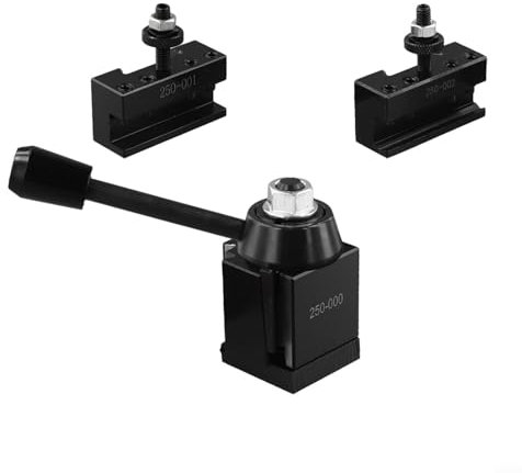 Volakebeing Ensemble de porte-outils de tour de travail des métaux 250-000 250-001 250-002 en acier à changement rapide pour tournage, alésage et opérations de face CNC, 6-9 pouces