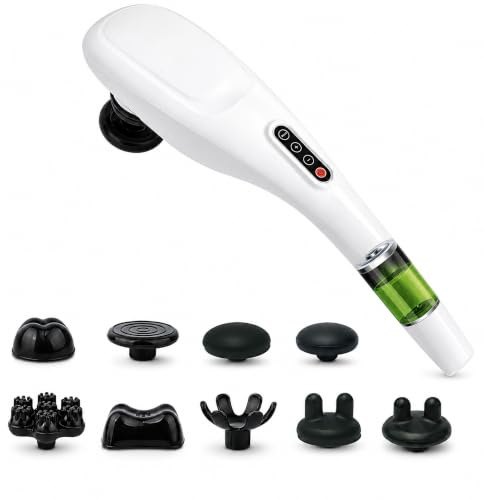 MEGAWISE Cordless Back Massager, 5 Speeds, 7 Heads, 3200mAh Battery | Cordless design, 5 speeds, 7 massage heads, 3200mAh battery, ergonomic handle, up to 90-minute runtime