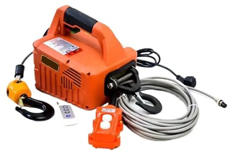 Treuil électrique portatif de 500 kg charge Palan traction manuel/à télécommande/à commande par fil 220/110 Outil levage(110)