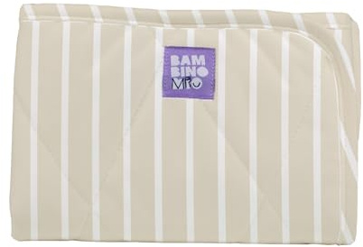 Bambino Mio, Wickelunterlage für unterwegs (NEUTRALE STREIFEN) - Leichte, faltbare und tragbare Wickelunterlag