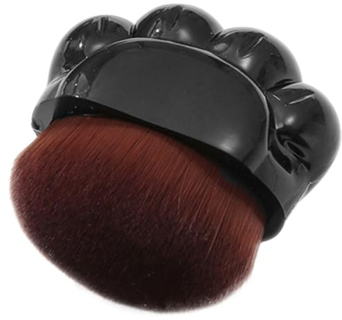Operitacx Pinceau de Maquillage Patte de Chat Noir Poils Doux en Fibre Synthétique pour Application Précise du Fond de Teint Poudre Visage