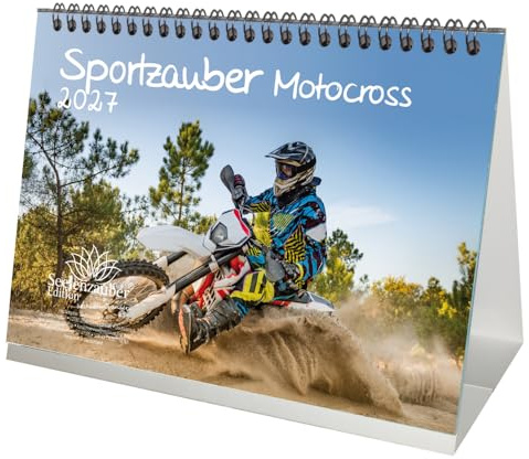 Sportzauber Motocross DIN A5 Tischkalender für 2027 Freizeit Sport Fitness- Seelenzauber