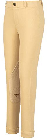 TuffRider Childrens Starter Lowrise Pull On Jods, Light Tan, Size:12