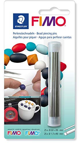 STAEDTLER 8712 20 FIMO Accessoires Perlenstechnadeln im Kunststoffrohr, 50 Stück