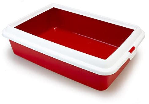 Arquivet Bandeja higiénica arenero Gatos - Hydra - Aseo para Gatitos o Mascotas - Bandeja Sanitaria de plástico para Gatos - Formato Abierto - 43 x 31 x 12 cm