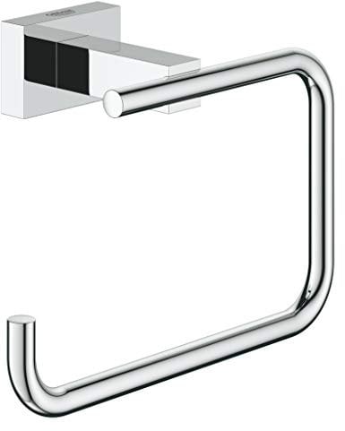 GROHE Essentials Cube - WC-Papierhalter (Metall, Verdeckte Befestigung, langlebige Oberfläche), chrom, 40507001