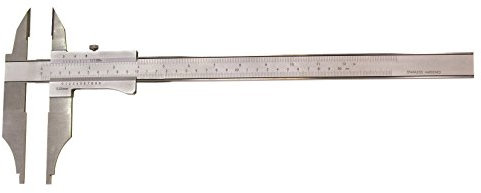 Pied à coulisse d'atelier 250 mm avec pointes – Acier inoxydable