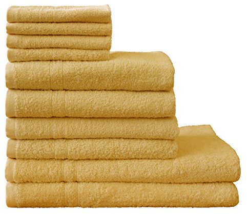 Dyckhoff Handtuch-Set, Baumwolle, goldgelb, 26 x 36 cm