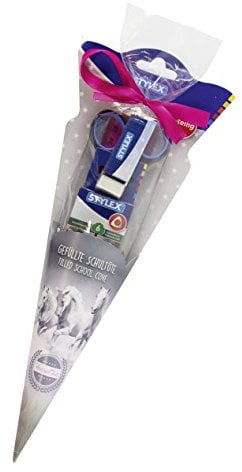 gefüllte Schultüte - 35 cm Höhe - für Mädchen