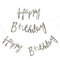Oblique Unique® Happy Birthday Girlande Banner Hängedeko 1,5m in Silber für Geburtstag Party Feier Deko Geburtstagsdeko