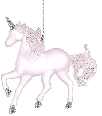 Kurt Adler Matte Pink Unicorn with Glitter Ornament