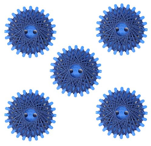 Sternzwirn | 5 Stück | je 20 Meter Lauflänge | aus 100% Baumwolle | Nm 30/3 (Aqua | Blau)