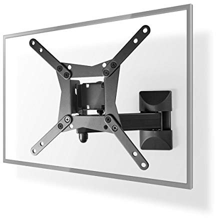 NEDIS Montage TV Mural Mouvement intégral - 10-32 - Poids d'écran Maximal Pris en Charge: 30 kg - Inclinable - Rotatif - Distance Minimale du Mur: 68 mm - Distance maximale du Mur: 370 mm