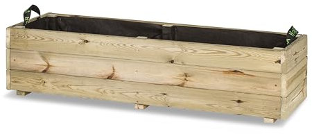Hortalia Jardinera de Madera para Exterior - Protección Autoclave Nivel IV - Ghio KD (120x40x30)