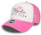 New Era Florida Beach Club Basecap Trucker Kappe Snapback Frau Mädchen gebogener Schirm Mesh pink weiß - One-Size