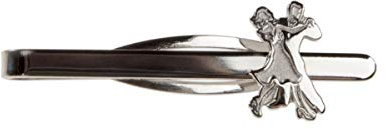 Diamant - Krawattennadel/Krawattenklammer Tanzpaar - Edelstahl modern - für schmale Krawatten