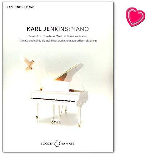 Karl Jenkins Piano - Music fromThe Armed Man,Adiemus and more - Notenbuch für Klavier mit bunter herzförmiger Notenklammer