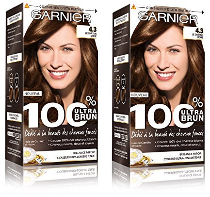 Garnier - 100% Ultra Brun - Coloration Permanente Châtain - Le Châtain Doré 4.3
