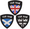 Custom Tactical Military Name Patch, Personalized Embroidery Name tag, British, Scotland Flag Iron on/Hook & Loop Name Patch for Multiple Clothing Bags Work Shirt