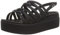 Crocs Women's Brooklyn Strappy Low Wedge Sandals, Black, 6 UK