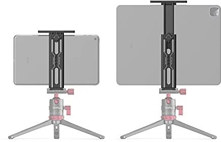 SMALLRIG Metal Holder for iPad, Tablet Tripod Mount Adapter with 2 Cold Shoe, 1/4 Screw Acra Swiss Rail Mount, for iPad for Surface for other 7.9 to 12.9 Pad - 2930