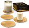 PROLUXE ® Lot de 4 bougeoirs dorés - En métal de qualité supérieure - Soucoupe de bougie - Décoration de qualité supérieure - Cadeau