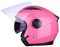Rollerhelm Jet Motorrad-Helm Scooter-Helm Moped Mofa-Helm Retro Vintage Pilot Biker Offenes Helmet Erwachsener Herren Damen Atmungsaktiver Mopedhelm DOT/ECE-Zertifizierung,Pink 2,XL
