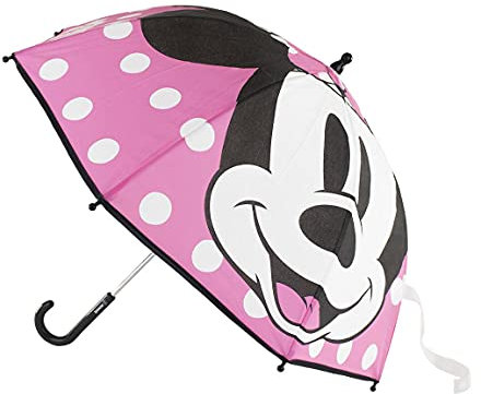 Cerdá - Paraguas Niña Minnie Mouse de Color Rosa - Licencia Oficial Disney