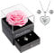 Yamonic Handmade Eternal Rose with Jewellery Set, Preserved Rose Box Gifts for Mum on Mother's Day, Birthday & Valentine's Gifts for Her, Love You Forever