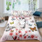 Loussiesd Pferdebettwäsche Set Schmetterling Sukura Bettbezug Set für Mädchen Bauernhof Tier Bettwäsche Set Bauernhaus Pferd Bettwäsche Set 135x200cm mit 1 Kissenbezug 80X80cm