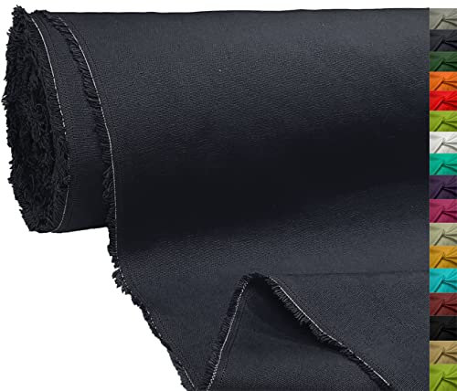A-Express 100% Baumwolle Segeltuch Stoff Canvas Material Kleiderstoff Tuch Vorhänge Tasche 145cm 57 Breit 250GSM Meterware - 1 Meter 100cm x 145cm Marineblau