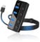 Qeefun 4-Port USB Hub 3.0, individuelle LED Power Switches, 2ft USB Verlängerung, 5V/3A USB Extender für Laptop, PC, USB Flash Drives, und mehr