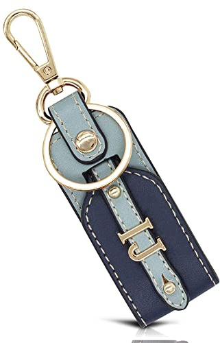 Dolphin Line Personalisierter Schlüsselanhänger aus Leder – Mit Wunsch-Initialen graviert – Geschenk für Damen & Herren – Chrom Anthrazit – Hochwertig & Elegant
