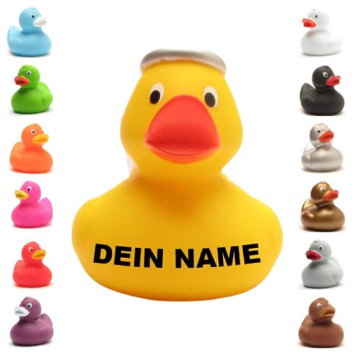 Badeente - personalisierbar (Engel gelb)