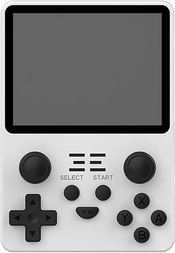 ERTY Powkiddy RGB20S Handheld Game Console Retro Arcade Built-in 15000 Games,3.5 Inch Screen,Open System,16G+64G,Supports WIFI,2.4G/5G,Portable Game ConsolesKid Adult,White-16g+64g (4235ZC7FA13E)