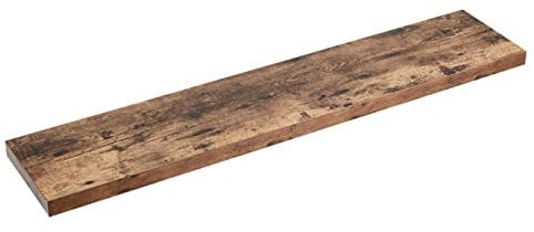 ACAZA Étagère Murale, Tablette Flottante, Étagère Suspendue, pour Livres, Photos, décoration, 120 cm, MDF, Design Industriel, Marron Rustique