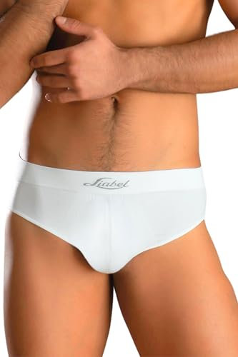 Liabel Slip Uomo in Microfibra Senza Etichetta (Confezione da 6) Mutande Uomo Cotone Elastico Intimo Uomo Made in Italy