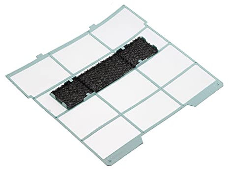 PATIKIL 11.42 x 10.83 Aire Acondicionador Aire Filtro, Plástico Aire Filtrado Pantalla Reemplazo con Aire Filtro Espuma para HVAC, Azul Negro